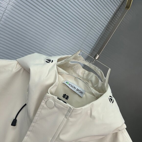 Kolon Sport Black And White Hooded Jacket - Picture 4 of 8